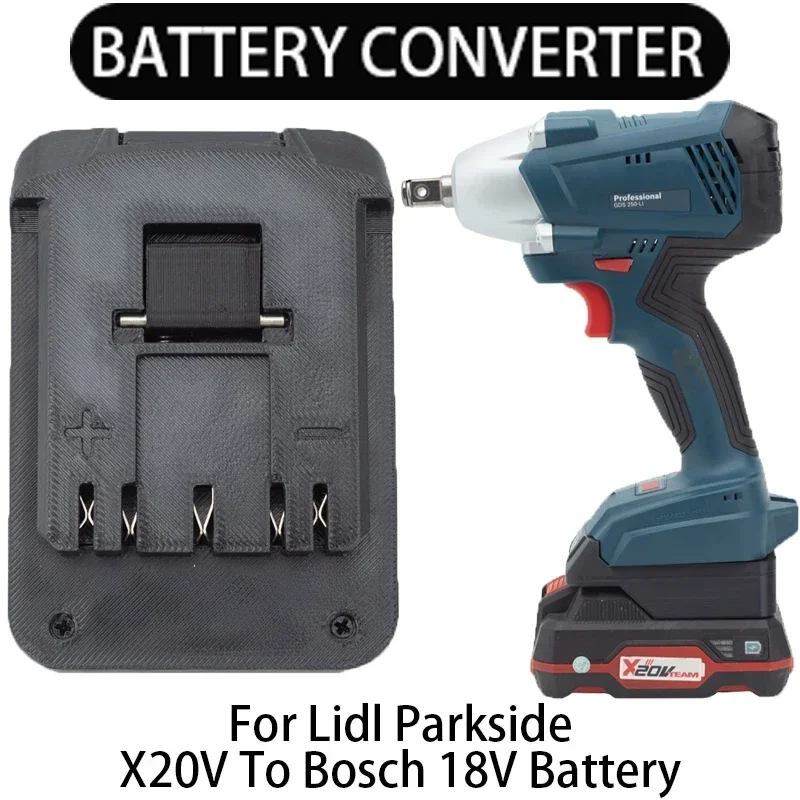 Battery Converter for Bosch 18V Li-Ion Tools to Lidl Parkside X20V Li-Ion Battery Adapter Power Tools Accessories Tools Drill