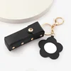 1pc Leather Lipstick Bag Makeup Pouch Lip Balm Bag Keychain Holder Creative Lipsticks Protective Cover With Mirror Gifts 4