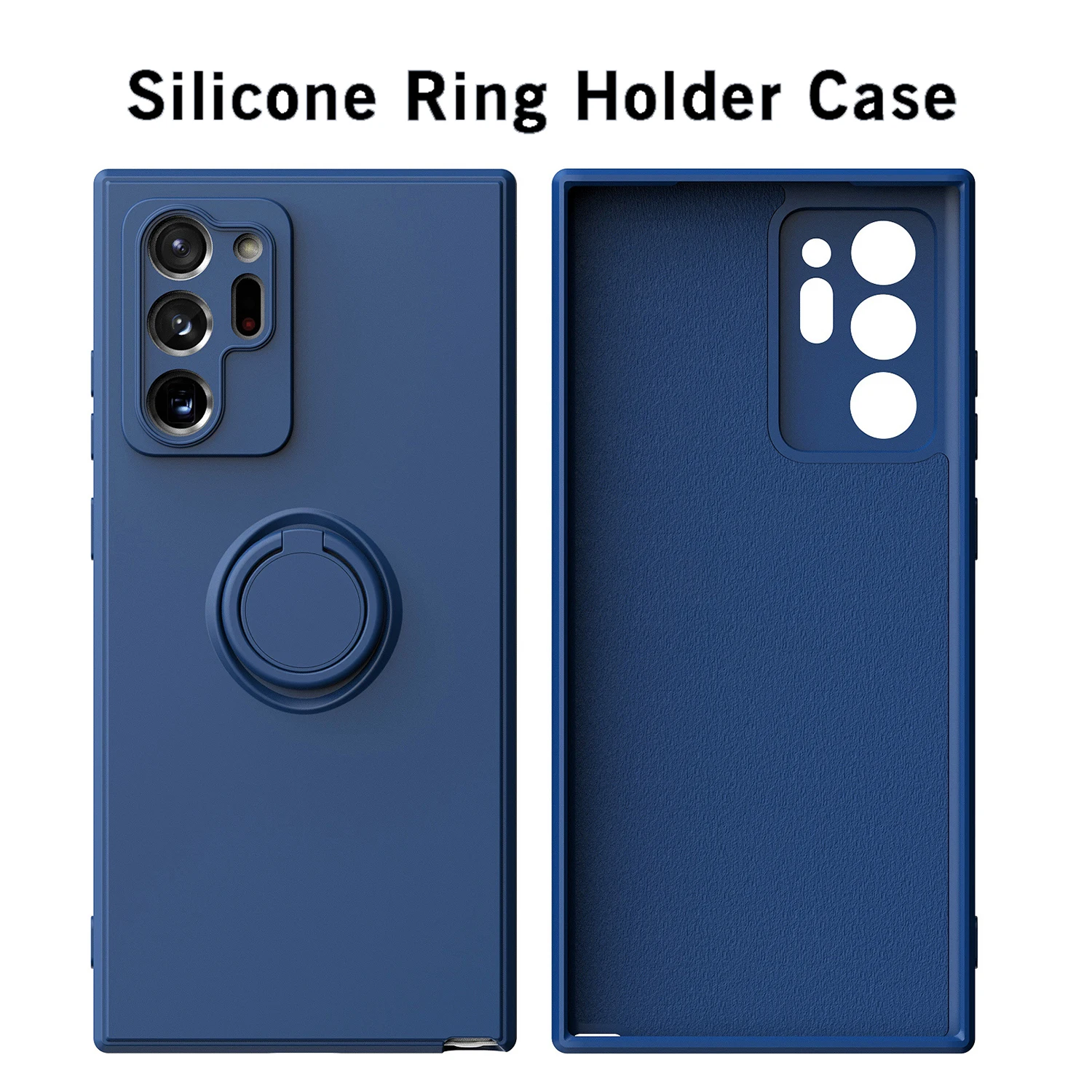 Sleek Liquid Silicone Magnetic Ring Holder Case - Vibrant Colors