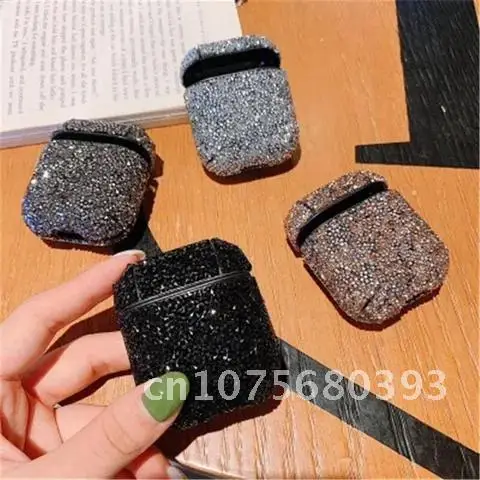 

Adorable Attractive Sparkling Sequins Bling Tough Shield Wireless Earphone Charging Case for AirPods 1 2 Bluetooth Headset Cover