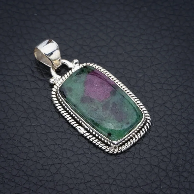 

StarGems Zoisite Handmade 925 Sterling Silver Pendant 1.5" F4651