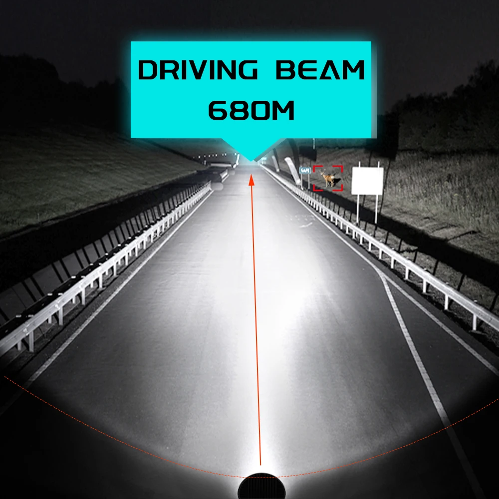 HL 6인치 오토바이 LED 스포트라이트 클리어 컷 라인 콤보 빔 하이 로우 빔 앰버 DRL 보조등 디머 스위치 오프로드용