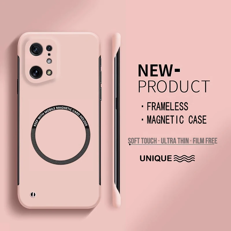 Ultra Thin Frameless Matte Magnetic Phone Case with Wireless Charging Compatibility