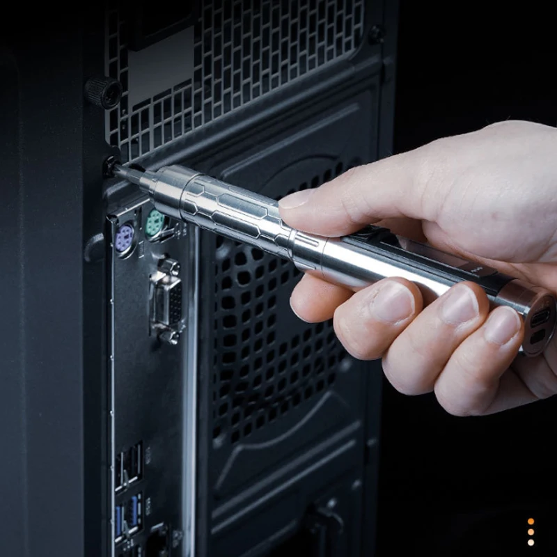 MINIWARE ES15S Intelligent Motion-Control Cordless Electric Screwdriver, USB Rechargeable, 24-Piece 4mm Bit Set with LED Lights 3 MINIWARE ES15S Intelligent Motion-Control Cordless Electric Screwdriver, USB Rechargeable, 24-Piece 4mm Bit Set with LED Lights - Image 3