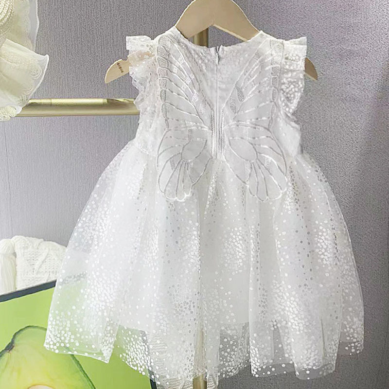 Wedding Princess Dress Kid Girl Clothes Butterfly Mesh Birthday Party Costume Toddler Girl Outfit Baby Children Dress Suit A1061