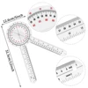 12 Inch Goniometer,Transparent Orthopedic Angle Ruler Plastic Goniometer 360 Degree Spinal Goniometer for Body Measuring 4