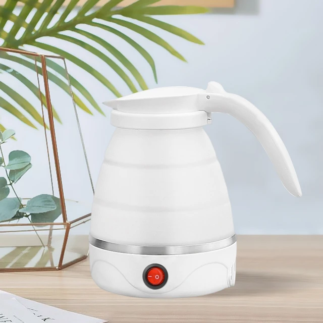 Buy Foldable Electric Kettle 600ml Kettle for Travelling  Mini Boiler for  Hot Water Portable Travel kettle For Home & Office Use Silicone Fast  Boiling Hot Water Boiler & Tea Heater White