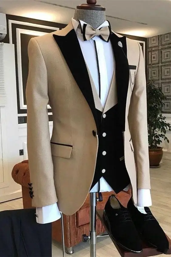 Latest Coat Pant Design White Suit For Men Wedding 2023 Black Velvet Peak  Lapel Formal Tuxedo Luxury Elegant Suit Blazer Hombre