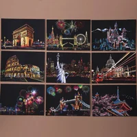 DIY Night Scene Painting Scratch Attractions Series For Child Adult Decompression 1