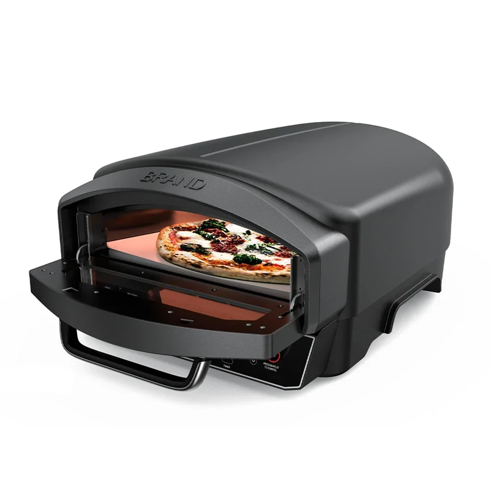 Outdoor 14 Inch Electric Portable Pizza Oven Stainless Steel Pizza Oven For Camping Hiking With Stone Pizza Oven 3
