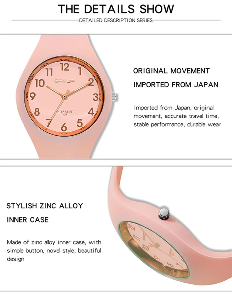 SANDA New Fashion Trend Women's Watches Sports Waterproof Wristwatch for Woman Watch Casual Clocks relogio feminino 6056 5