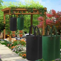 Multi-Function Felt Hanging Tomato Grow Bag Upside Down Planter Strawberry Vegetable Flower Plant Grow Bags Garden Plant Pot 4