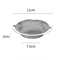 Stainless Steel Sink Strainer with Handle Rustproof Mesh Drain Filter Kitchen Bathroom Prevent Clogging Wash Fruits Vegetables 2