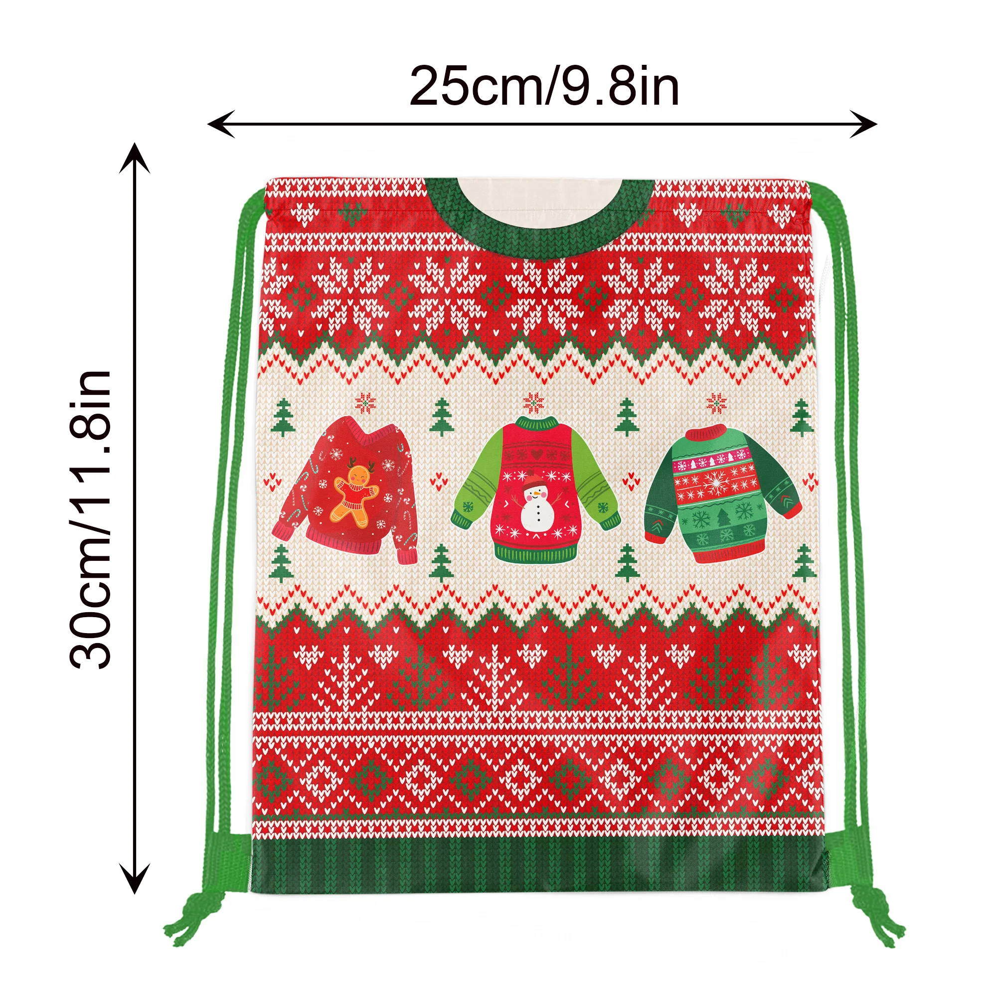 10 Stück Frohe Weihnachten Thema Vlies Geschenktüte für Weihnachtsfeier, Weihnachtssockenmuster Verpackungsbeutel für Weihnachtsfeierzubehör – Detail 18