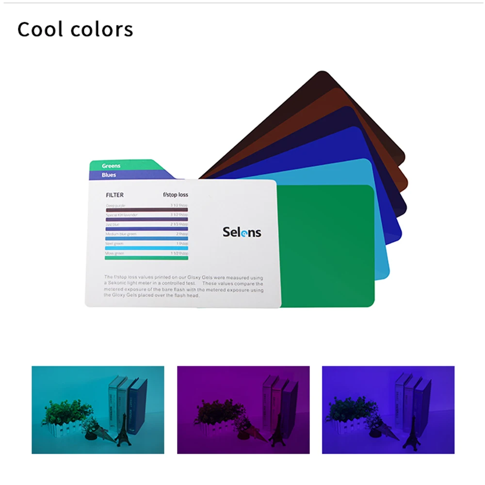 20 PCS Camera Flash Gels Transparent Color Correction Balance Lighting Filter Kit For Photo Studio Camera Accessories