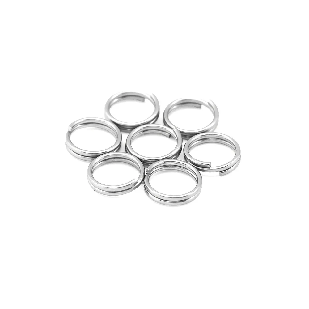 100pcs/lot 5-110mm Stainless Steel Open Double Jump Rings For