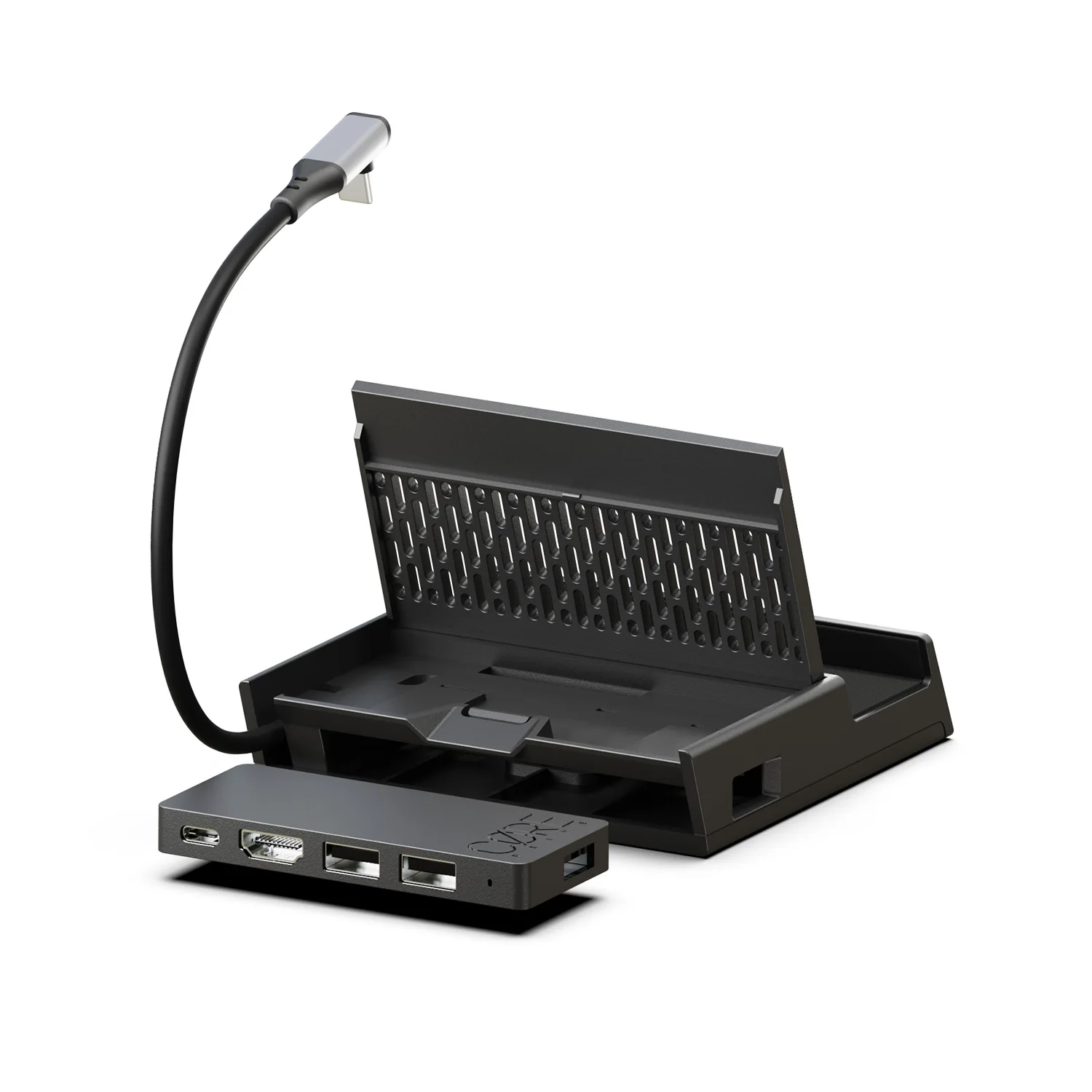 Savage Raven Docking Station Stand with Detachable USB-C Hub by Skull & Co.