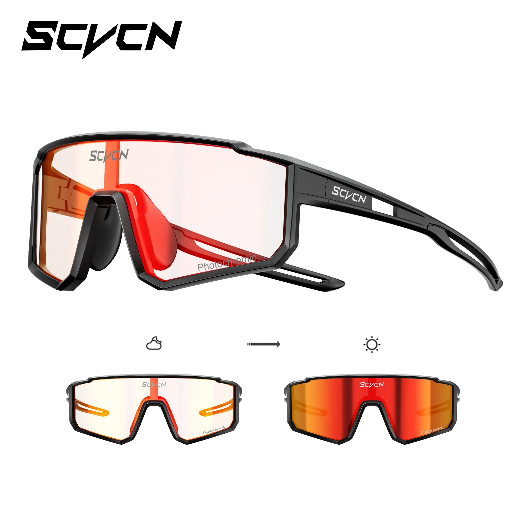 SCVCN Kids Photochromic Sunglasses Kids Polarized Cycling Glasses Sports UV400 Boy Baseball Outdoor Eyewear Running Hiking
