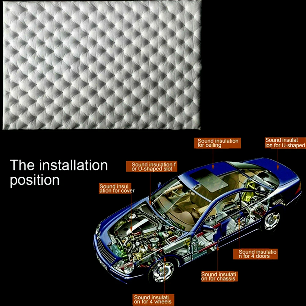 Car Sound Proofing Deadening Insulation Closed Cell Foam Flame Retardant Foam Mat 80x50cm Auto Interior Accessories