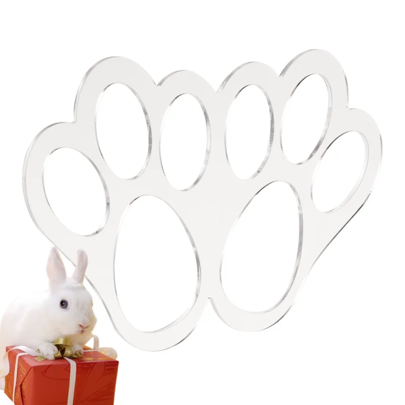 

Easter Bunny Paw Stencil Holiday Egg Hunt Bunny Tracks Template Easter Gifts For Kids DIY Crafts Happy Easter Party Decorations