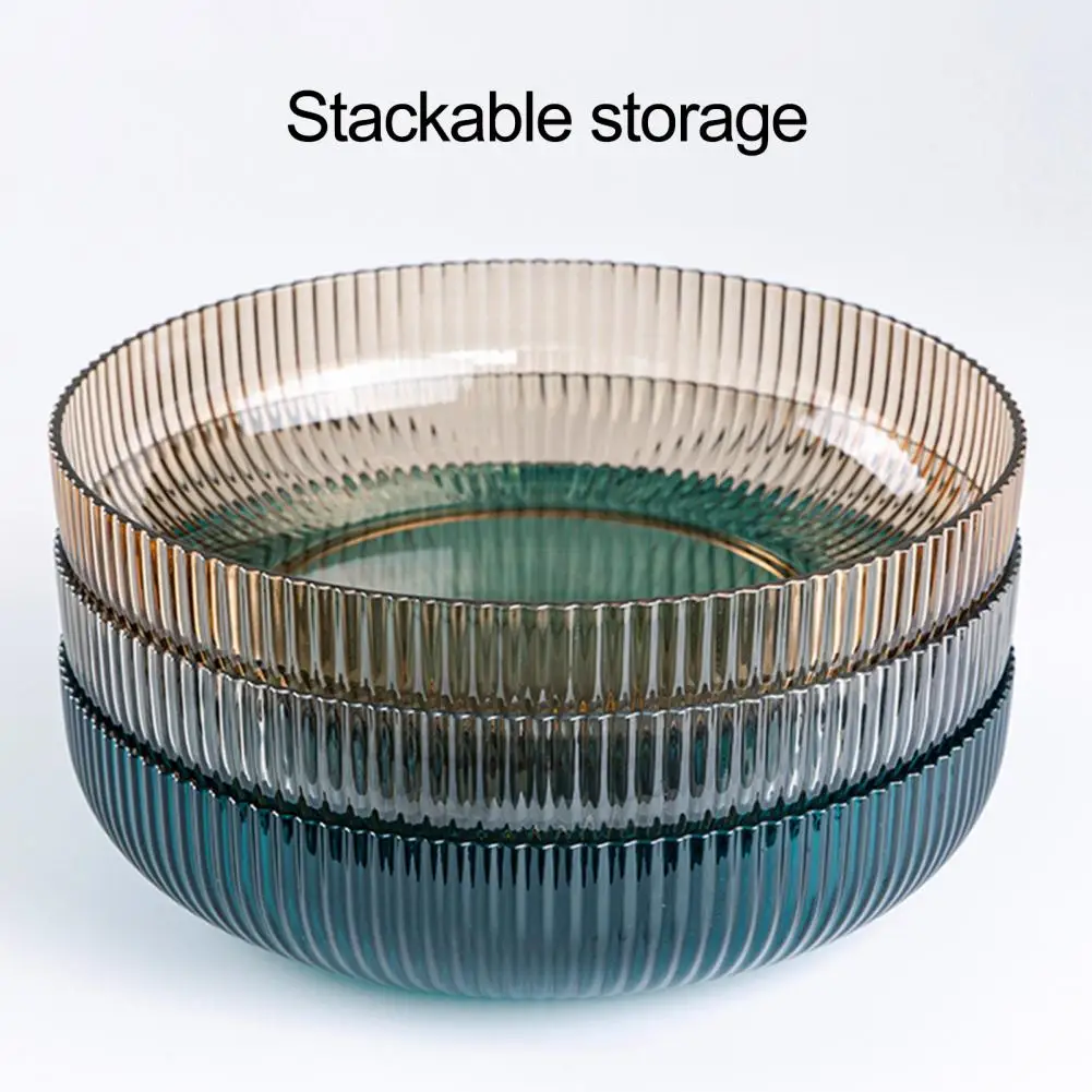 Salad Bowl Practical Snack Serving Plate Large Capacity Food Storage Tray Vegetable Fruit Plate Easy to Clean Fruit