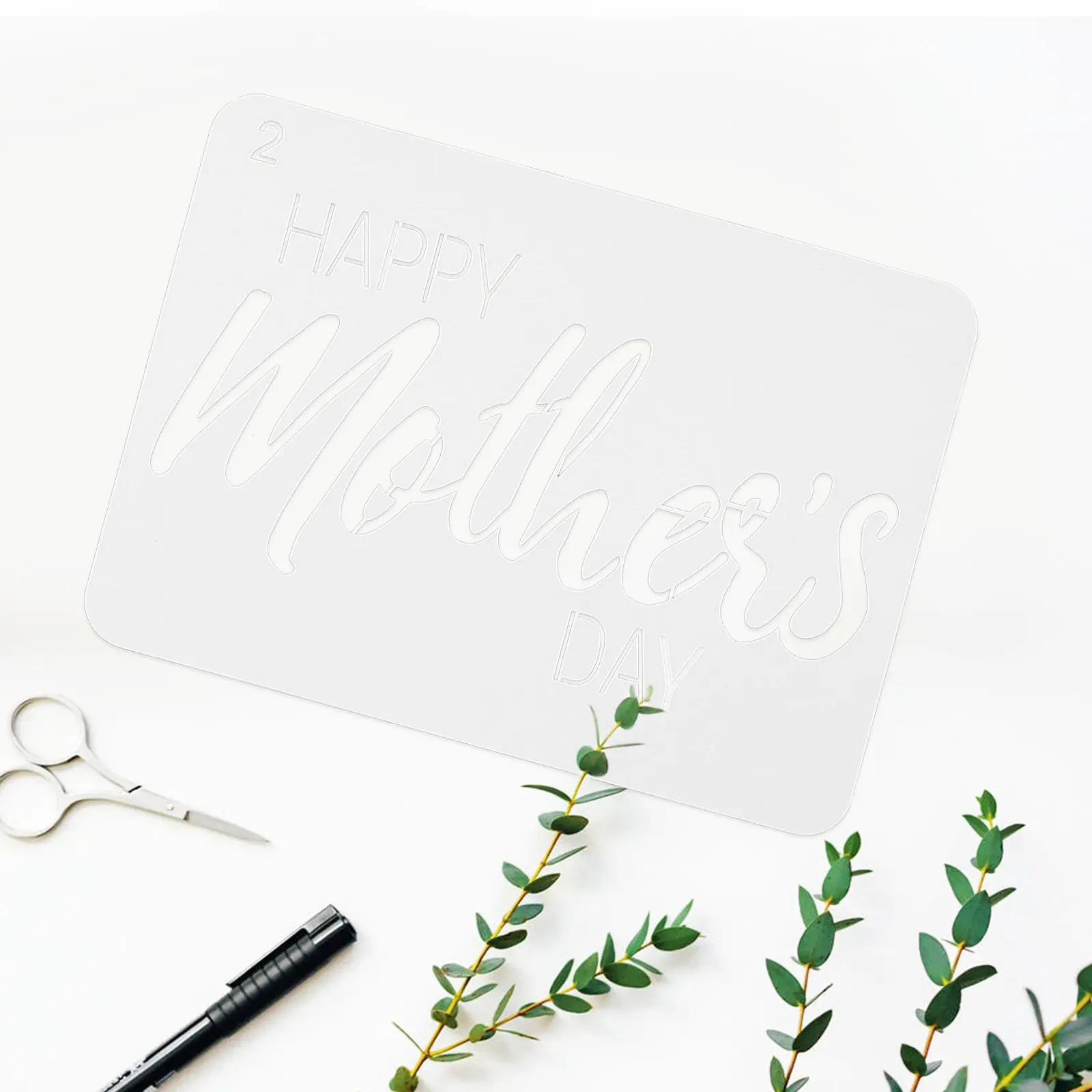 12Pcs 페인팅 스텐실 어머니의 날 테마 아트 용품을 위한 DIY 벽 드로잉 템플릿 어린이를 위한 스텐실