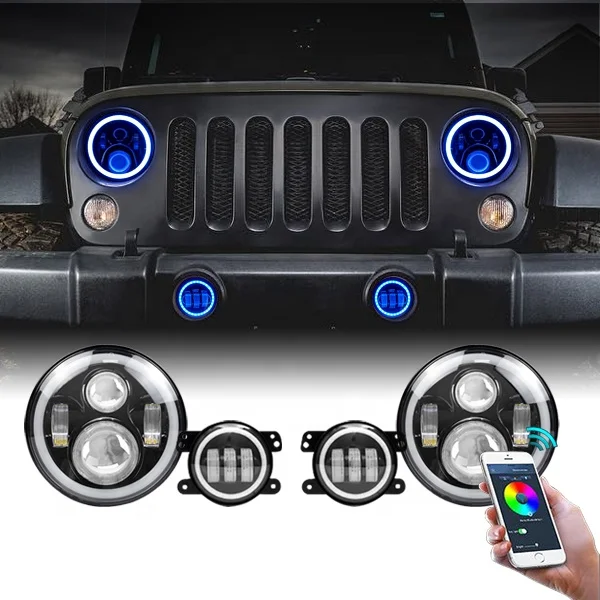

Фары и противотуманные фары RGB для jeep wrangler jk JKU 2007-2018