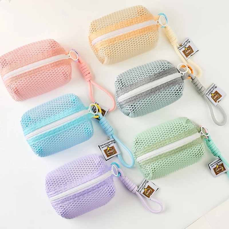 Mini-Netztasche mit Reißverschluss – Mehrzweck-Kosmetiktasche, tragbare Geldbörse, Reise-Organizer für Kleinigkeiten – Detail 8