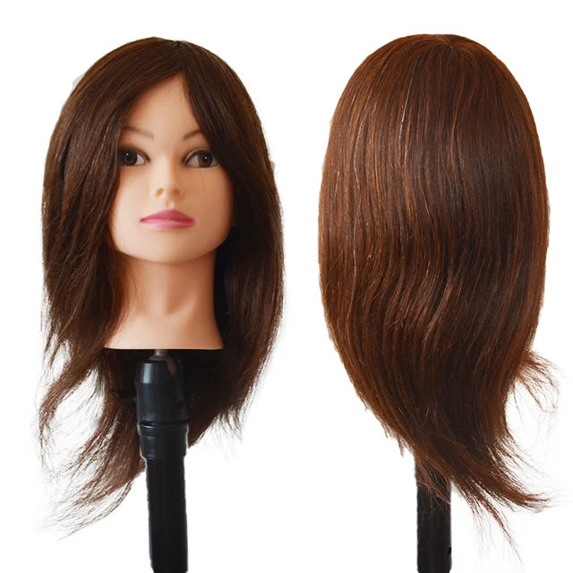 80% Real Human Hair Mannequin Head For Hair Styling Training Professional  Hairdressing Cosmetology Dolls Head For Hairstyles - AliExpress