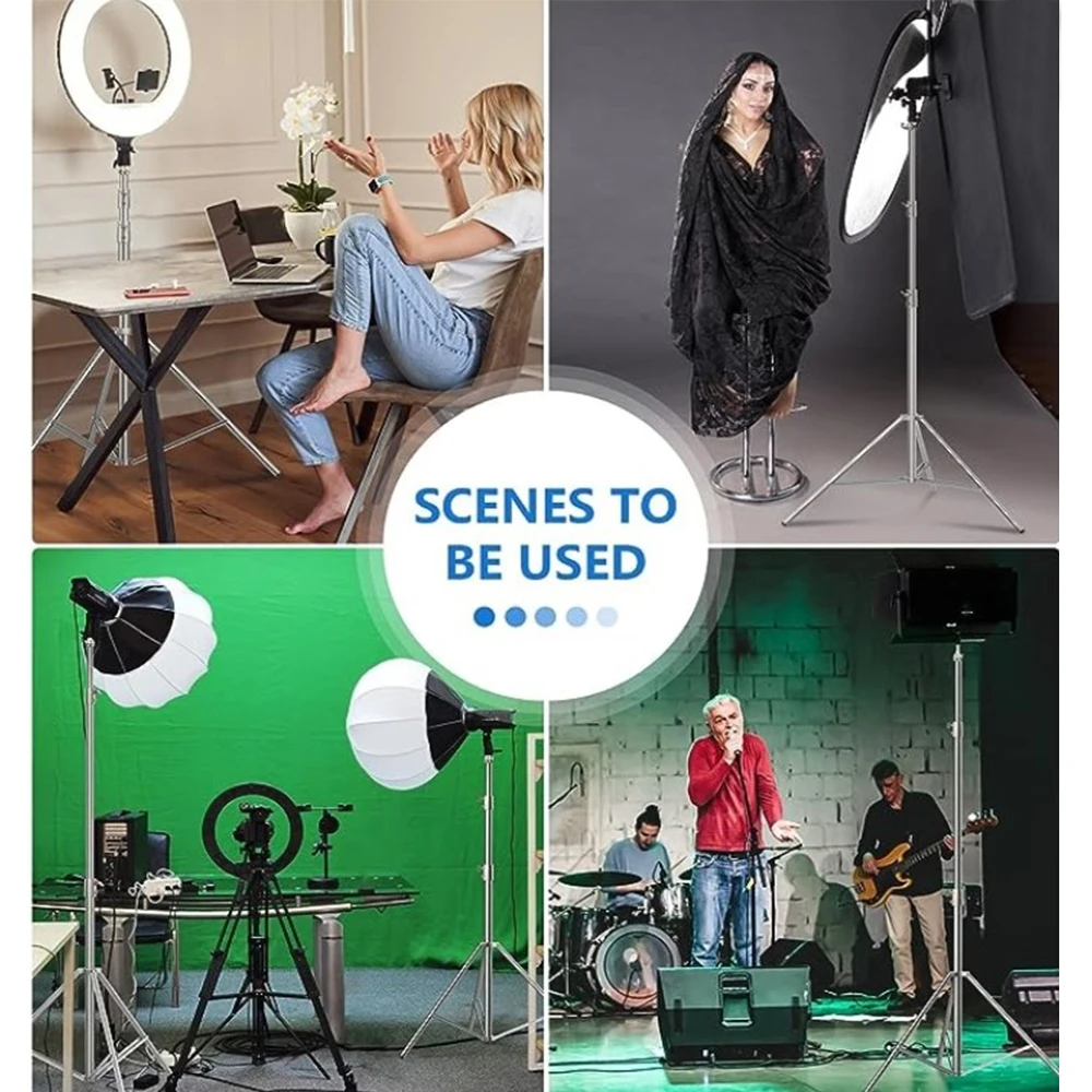 290cm Air Pressure Tripod Bearing 10kg for Camera Stainless Steel Light Stand For Ring Light Live Youtube and Photography Soft light stand photographic light stand photo tripod