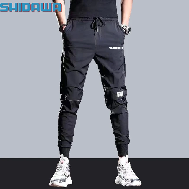 New Summer Thin Ice Silk Men's Quick-drying Fishing Pants Elastic Waist  Sports Trousers Outdoor Breathable Hiking Fishing Pants - AliExpress