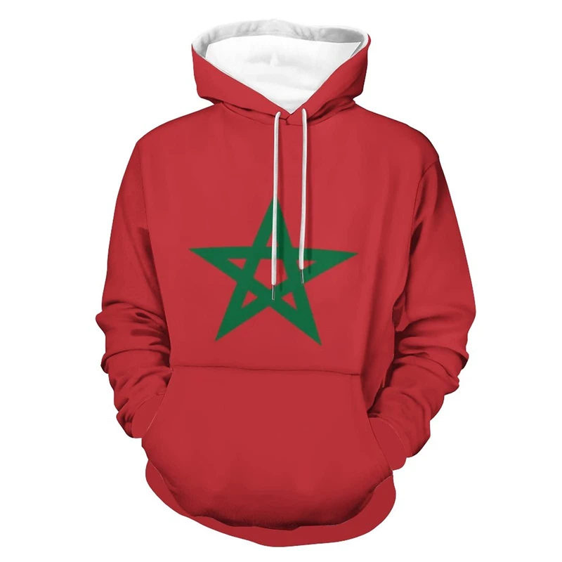 

Толстовка мужская с капюшоном, худи с национальным флагом Марокко, с принтом эмблемы, модная уличная одежда, армейский Ветеран, пуловер, одежда