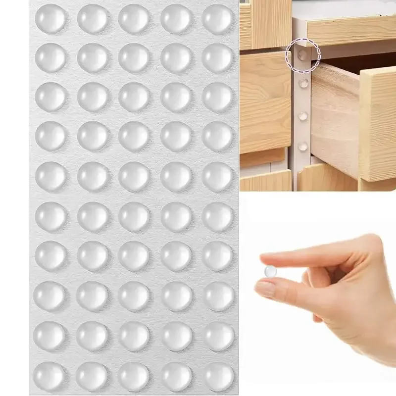 Furniture Pads 100Pcs Self Adhesive Door Stopper Rubber Damper Cabinet Bumpers Silicone Cushion Protective