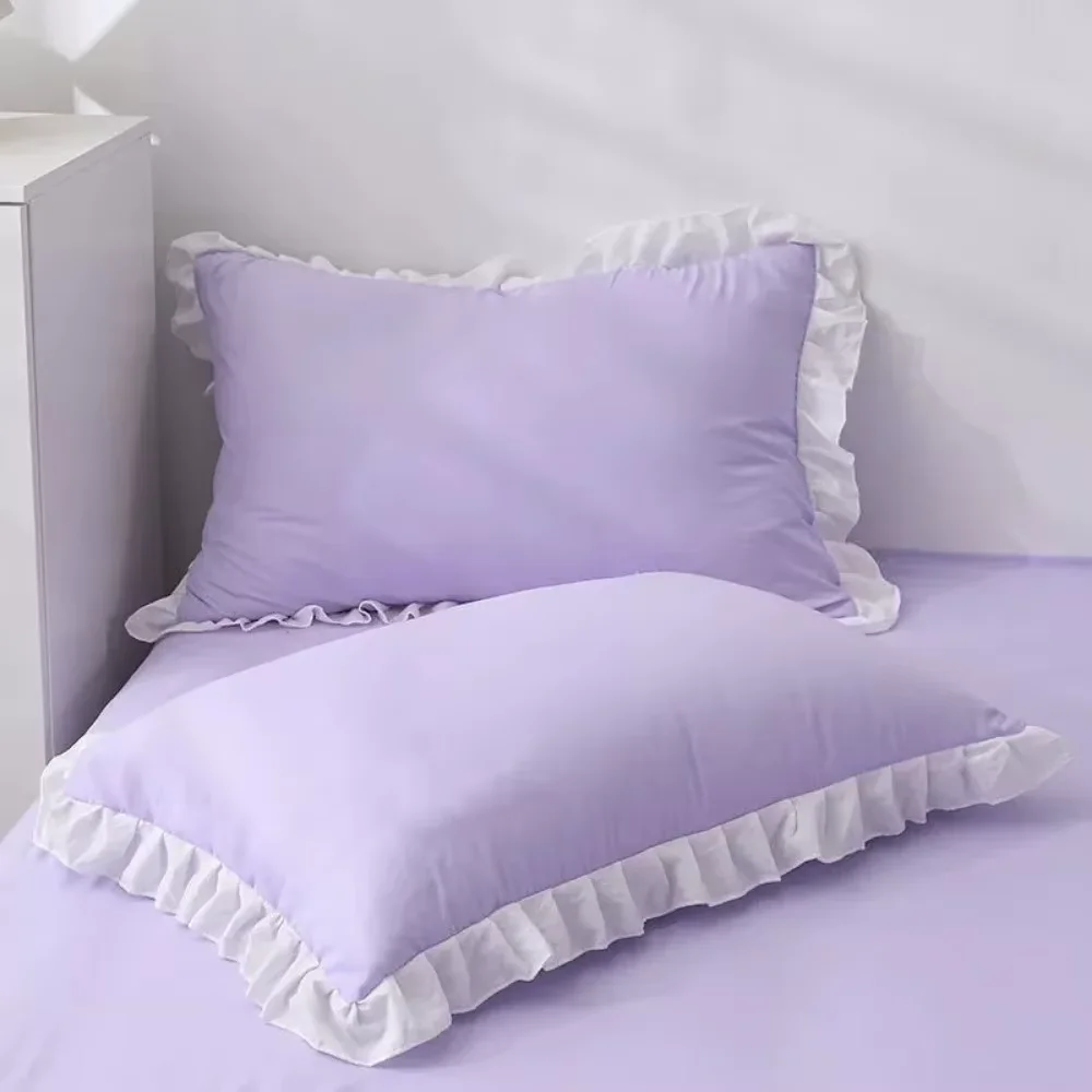 European Princess Pillow Cover Cushion Ruffle Pillow Sham Decorative Cotton Pillowcases with Invisible Zipper 5