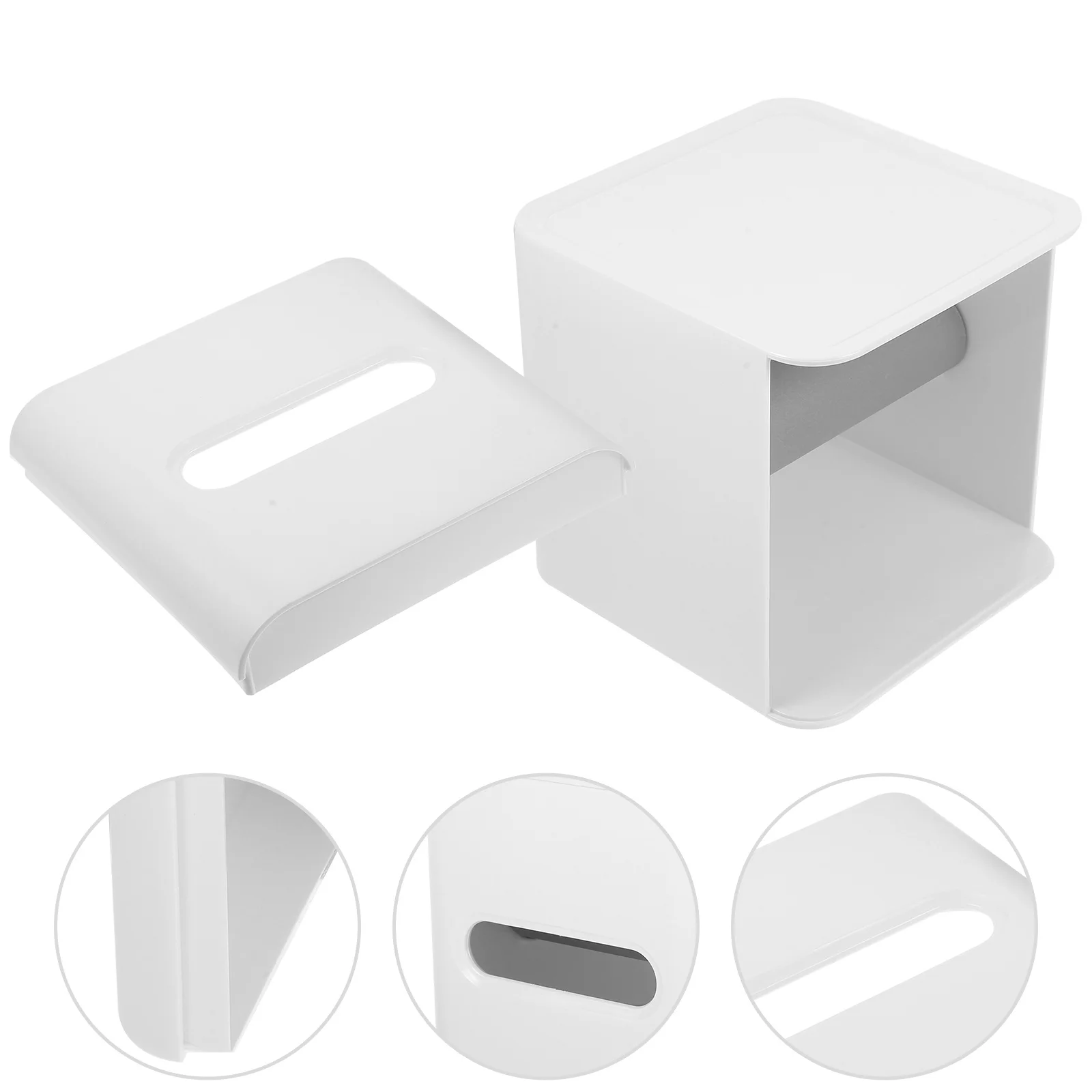 

Square Tissue Box Cube Roll Paper Dispenser Roll Paper Organizer Tissue Storage Case