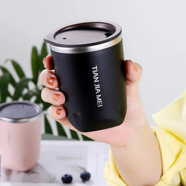 Tasse thermique de 300ML, tasse à café, tasse à bière en acier inoxydable pour thé, café, bouteille d'eau, isolée sous vide, étanche avec couvercles 6
