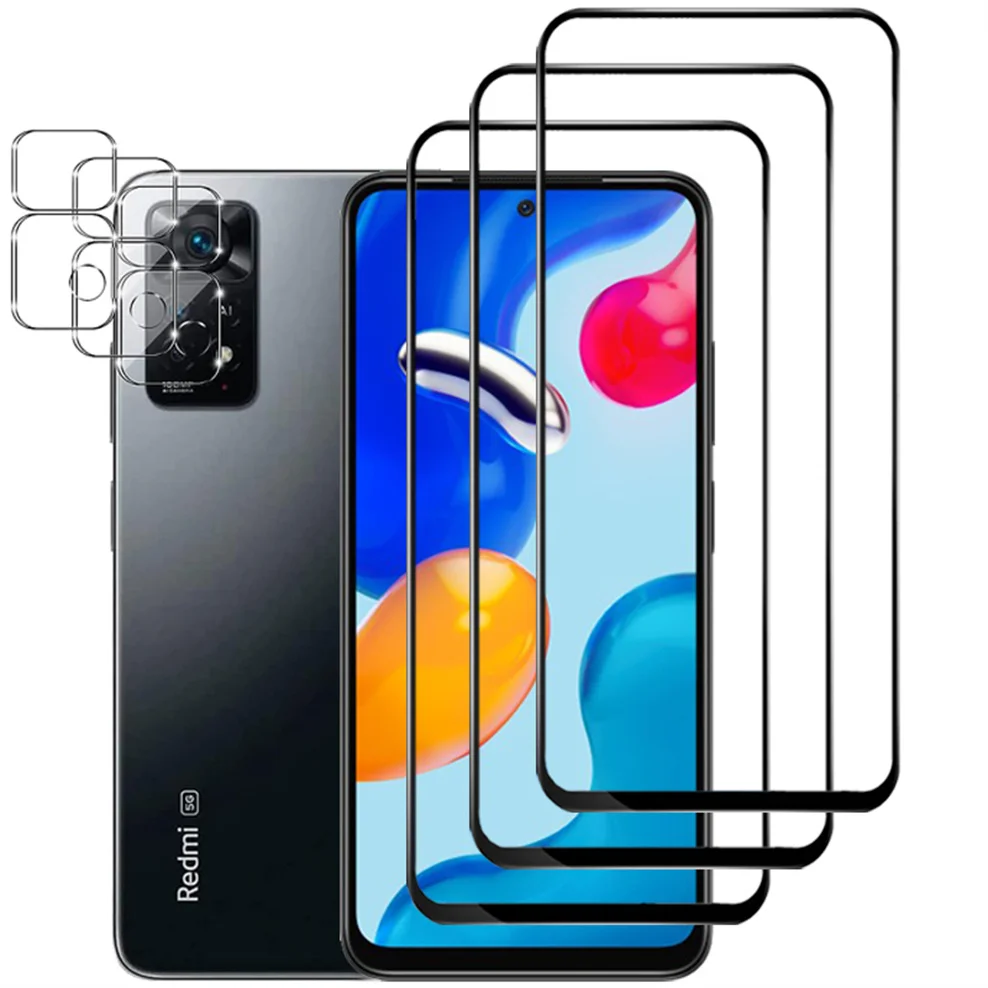

6-in-1, Glass + Camera Film for Note-11S 11Pro High-quality Tempered Glass Redmi Note11 Pro 5G Screen Protector Xiaomi Note 11S