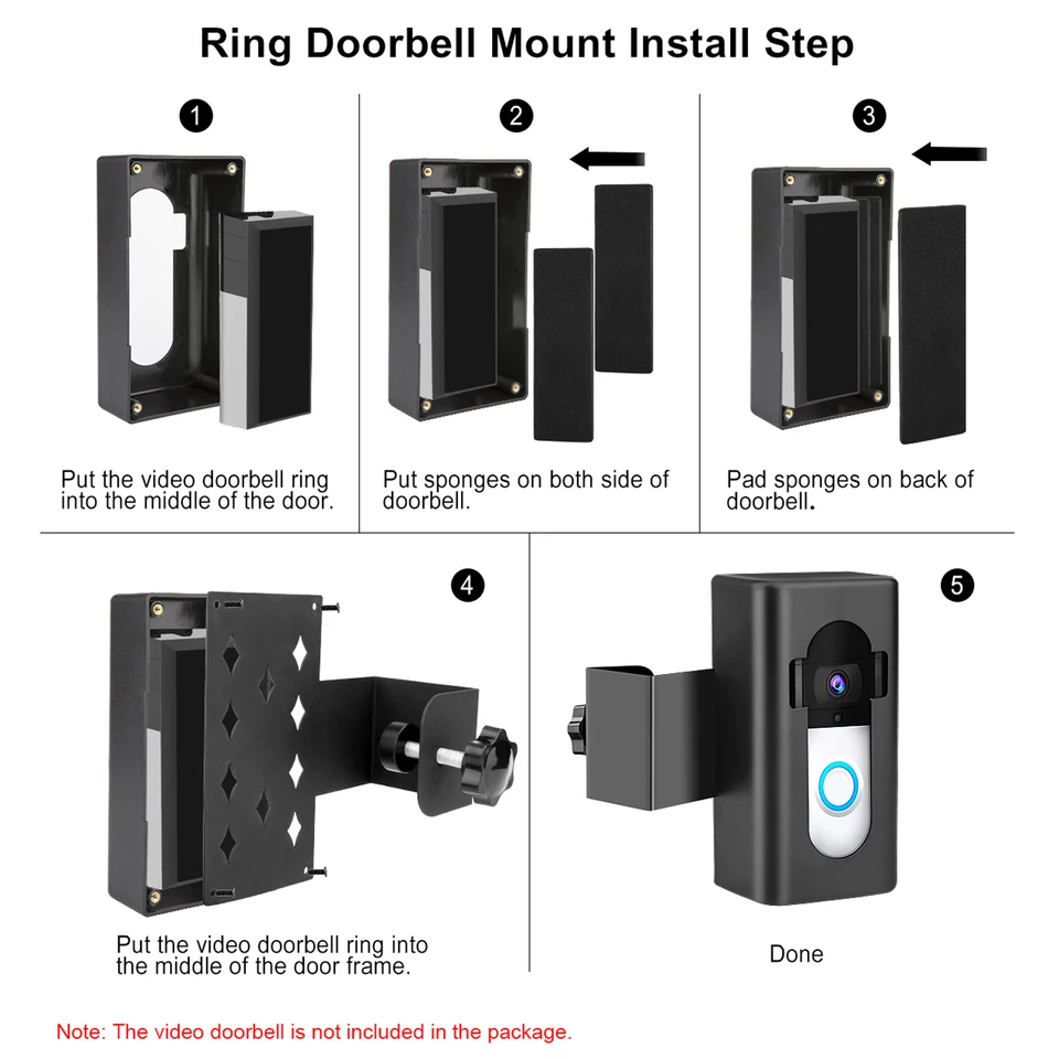 Ring Doorbell Mounting Bracket Anti-Theft Doorbell Mount Video