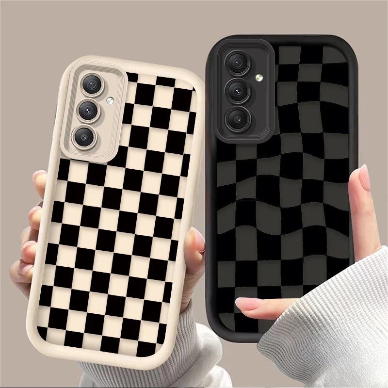 Stylish Black and White Checkered Phone Case