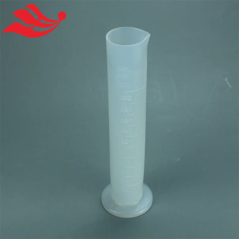 PFA Graduated Cylinder 200ml, Low Background, Visible for Liquid Reagents Volume