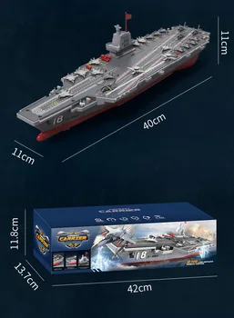 S19 RC Aircraft Carrier Warship Remote Control High Speed Ship Dual Motor Model DIY Assembly Kits Kids Toys Boy Christmas Gift 16