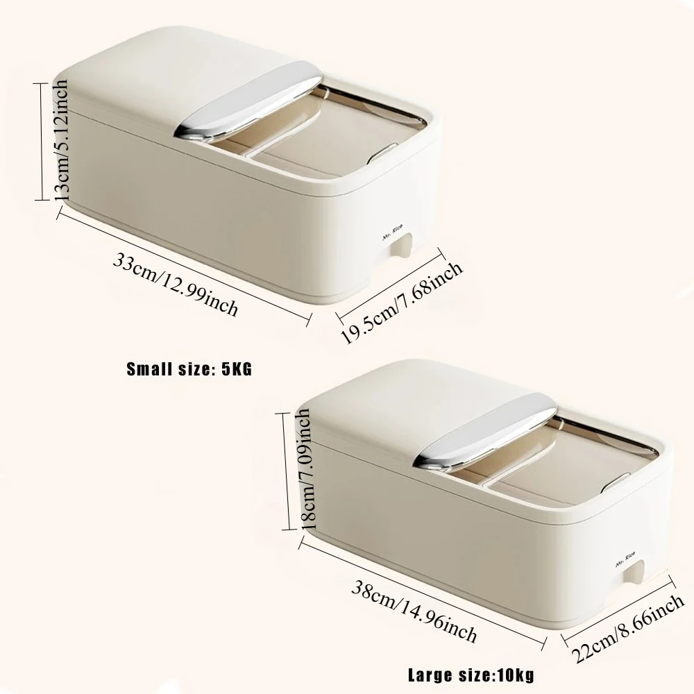 1PC Rice Storage Box with Lid, Home Rice Box, Can Store Grains, Suitable for Kitchen, Household, Restaurant Use, Storage Basket