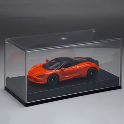 1:64 Sports Car Series Diecast Alloy Miniature with Acrylic Dust Cover (750S Orange)