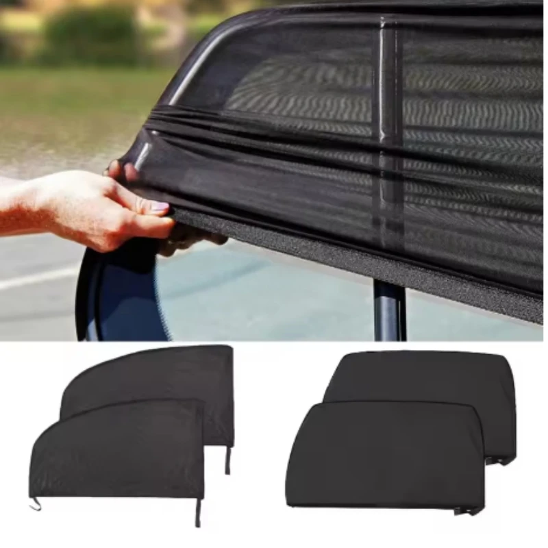 4 Pezzi Reti Paraspifferi Per Finestre Auto AUXITO - Copertura Parasole Anti Zanzare UV