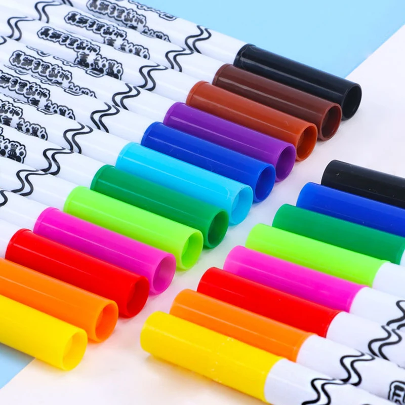 JSHENG 12 Pièces Stylo Magique Enfant, Stylo Magique de Peinture à L'eau avec Cu