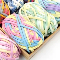 Cotton Flat Thread DIY T-Shirt Yarn Crochet Candy Colors Sewing & Knitting Supplies Materials for Bag Slippers Sandals Handmade 1