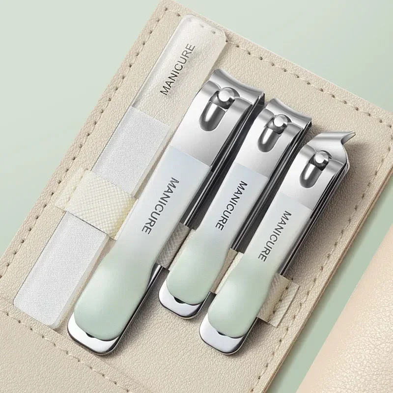 Gradient Nail Clippers Set Ultra Sharp Sturdy Fingernail Cutters Professional Nail Clippers Pedicure Care Tools 4pcs