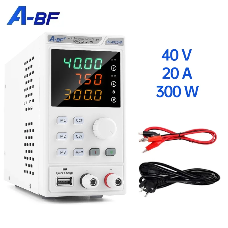 

A-BF DC Power Supply Adjustable 40V 20A Laboratory 160V 5A Voltage Regulator Stabilizer 4 Digit Display Switching Power Source
