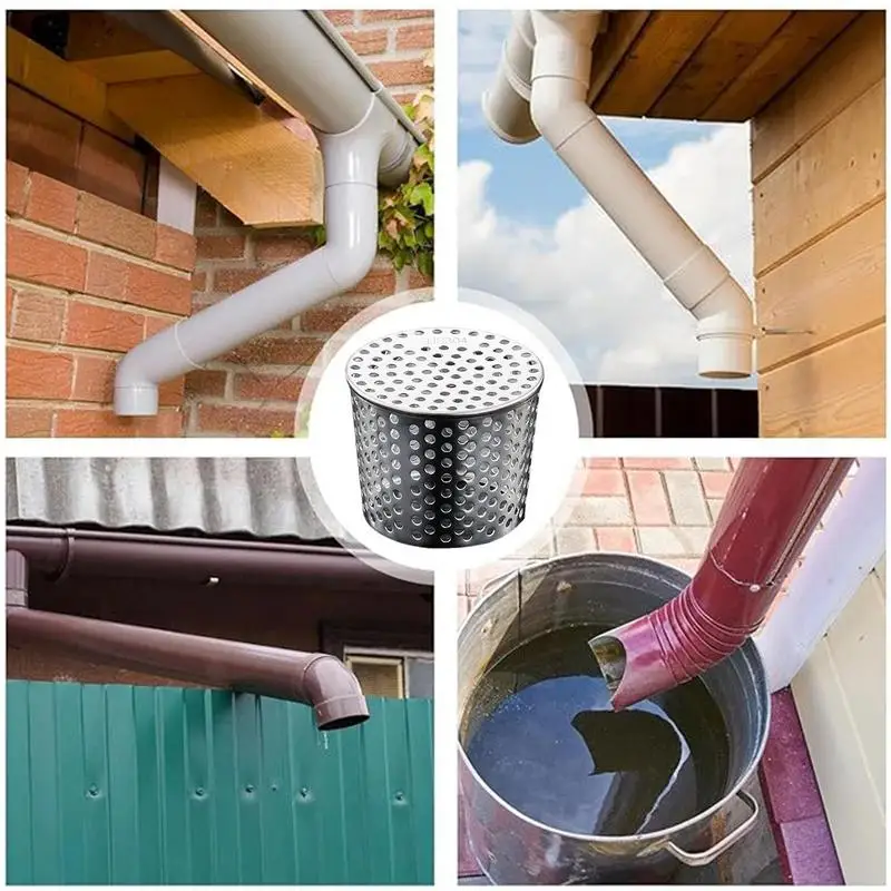 new 1pc Anti Blocking Gutter Guards 304 Stainless Steel Circular Shape Rooftop Floor Drain Cover Gutter Guard Anti Insect Bird