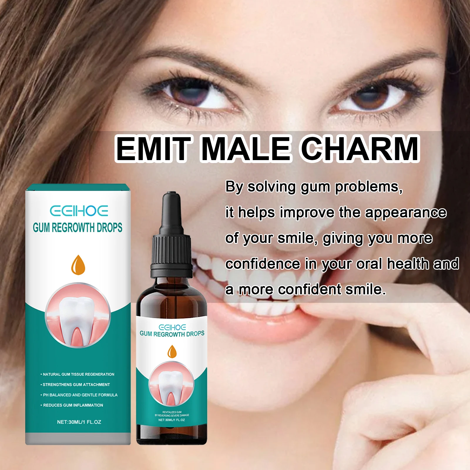 Gingival Repair Drops Repair Cavities Caries Whiten Teeth Remove Plaque Stains Relieve Gums Decay gum repair drops teeth whitening essence teeth whitening product